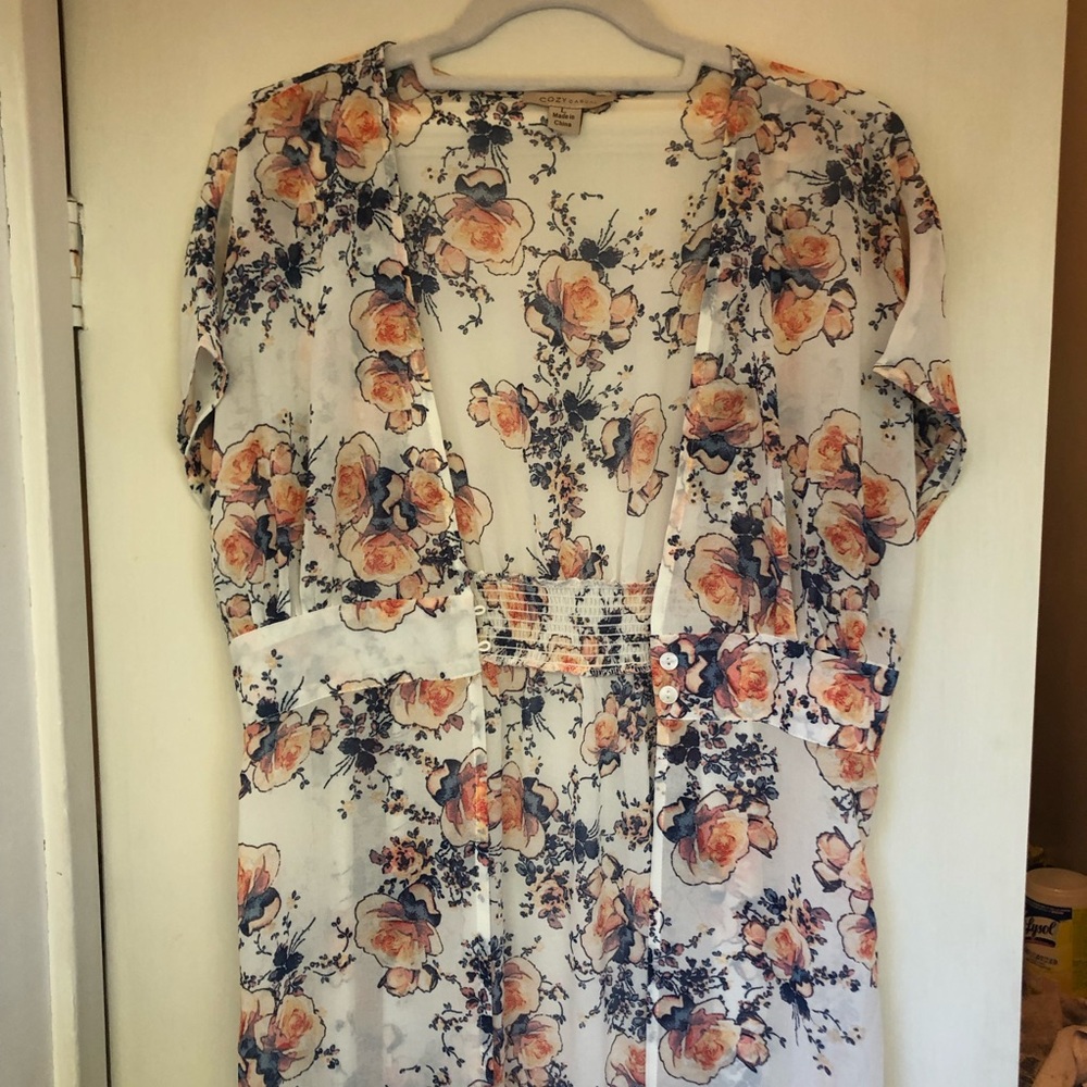 3/$20 COZY CASUAL☀️Summer Floral Duster NWOT - Picture 13 of 13